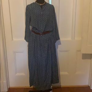 Layla Brooklyn silk printed dress Navy